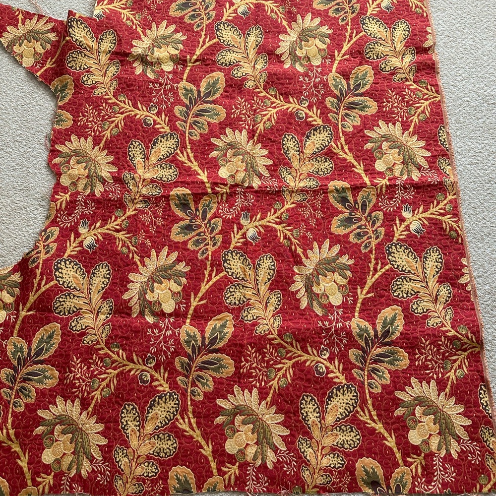 Floral Red and Gold Fabric
